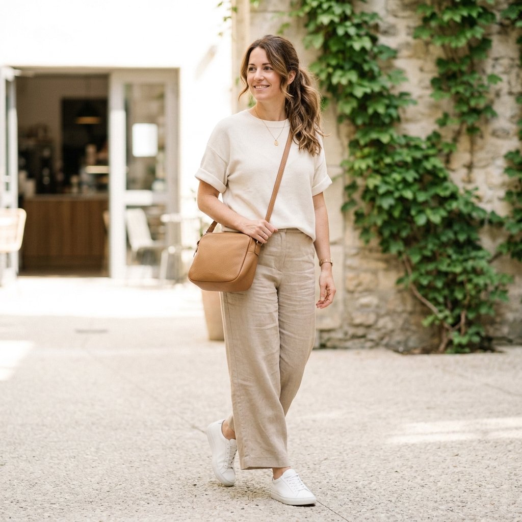 Neutral Toned Casual Mom Outfits Ideas