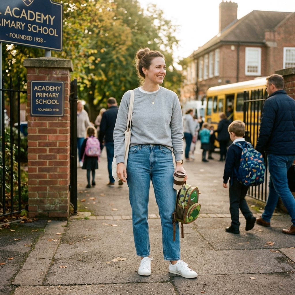 School Drop Off casual mom outfits Ideas