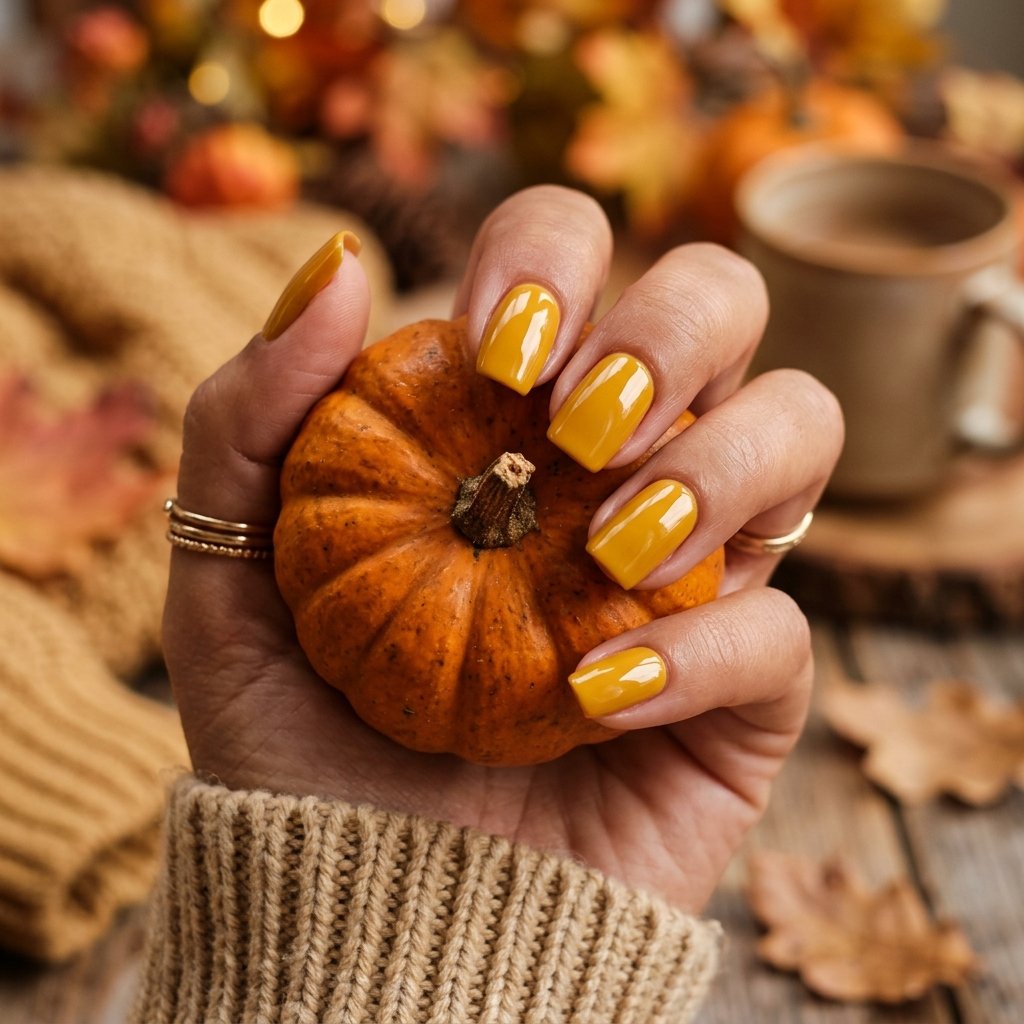 Mustard Yellow Nail Ideas