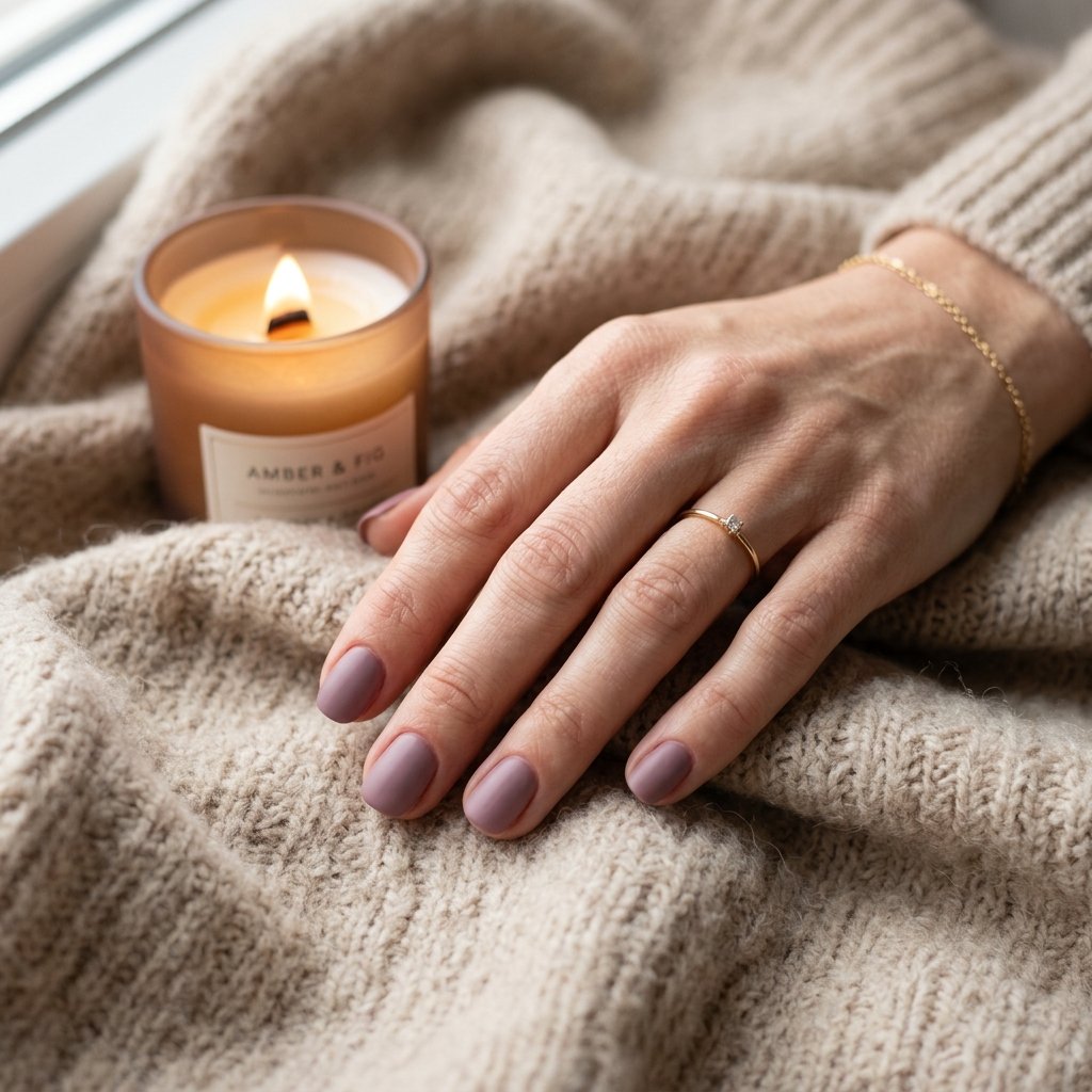 Muted Mauve Fall Nail Designs