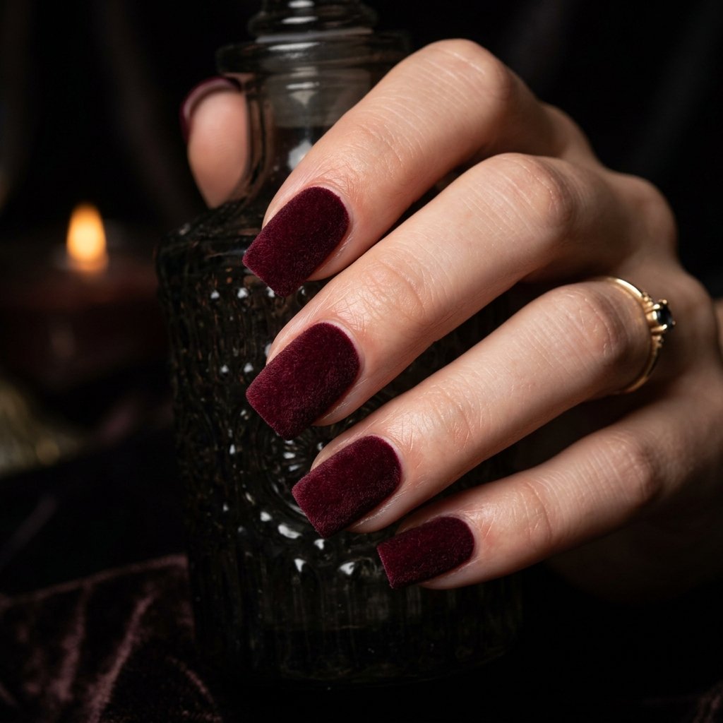 Nails 2025 Tendencia : 30 Trendy Ideas You'll Absolutely Love 5 Velvet Finish Nail Ideas