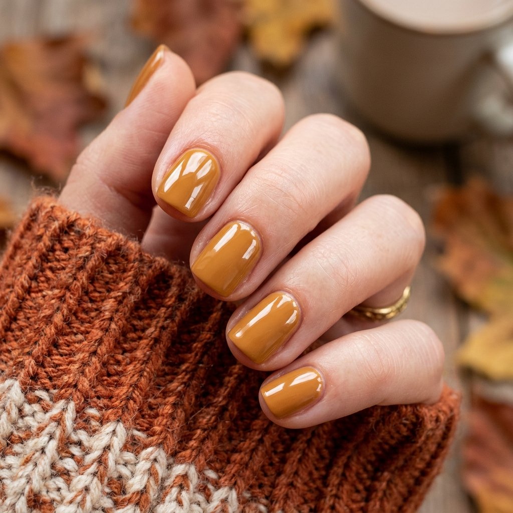 Caramel Fall Nails Simple Ideas