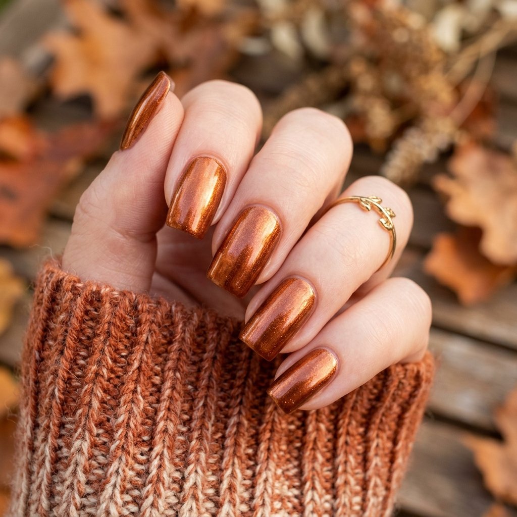 Copper Fall Nails Simple Ideas