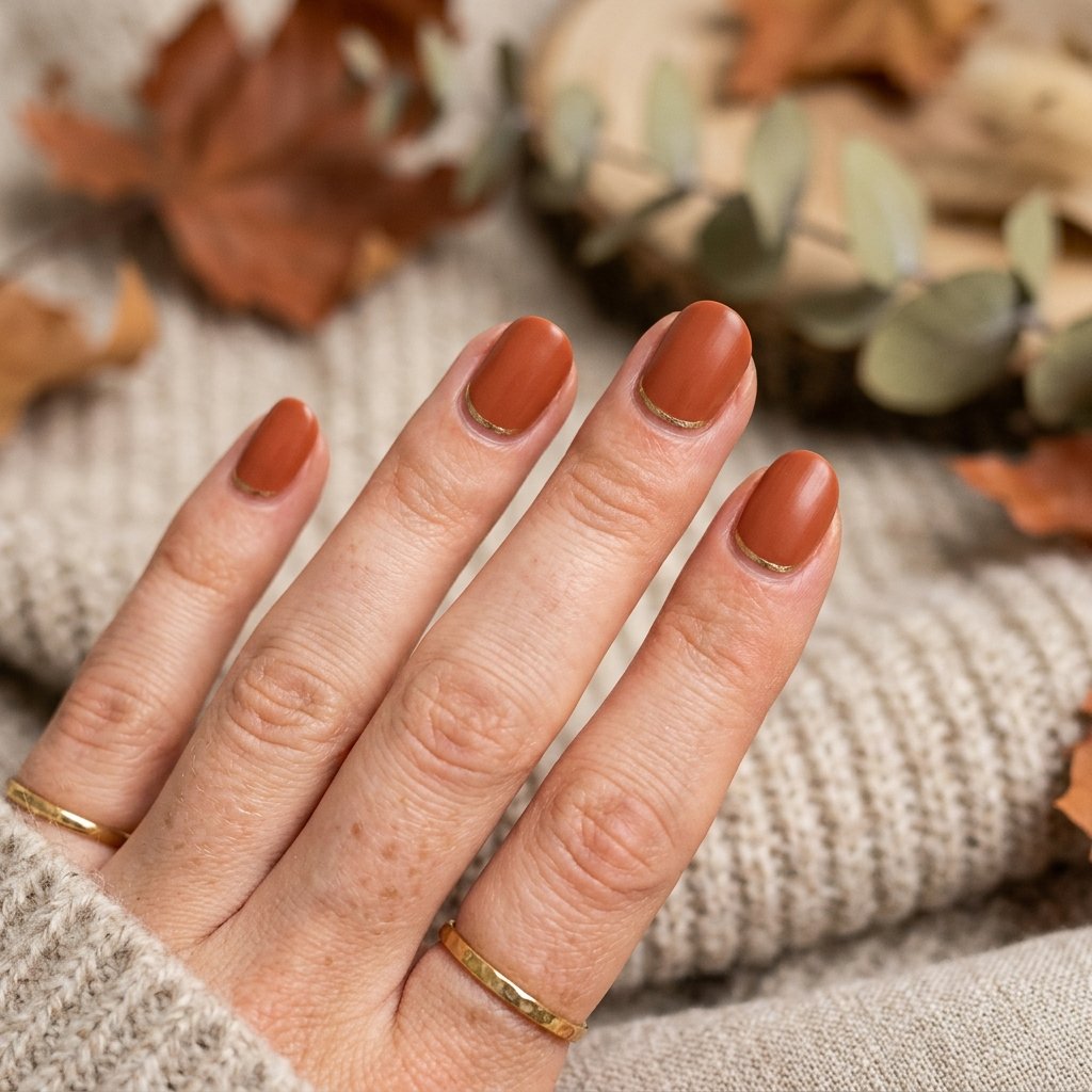 Cute Fall Nails Terracotta Ideas