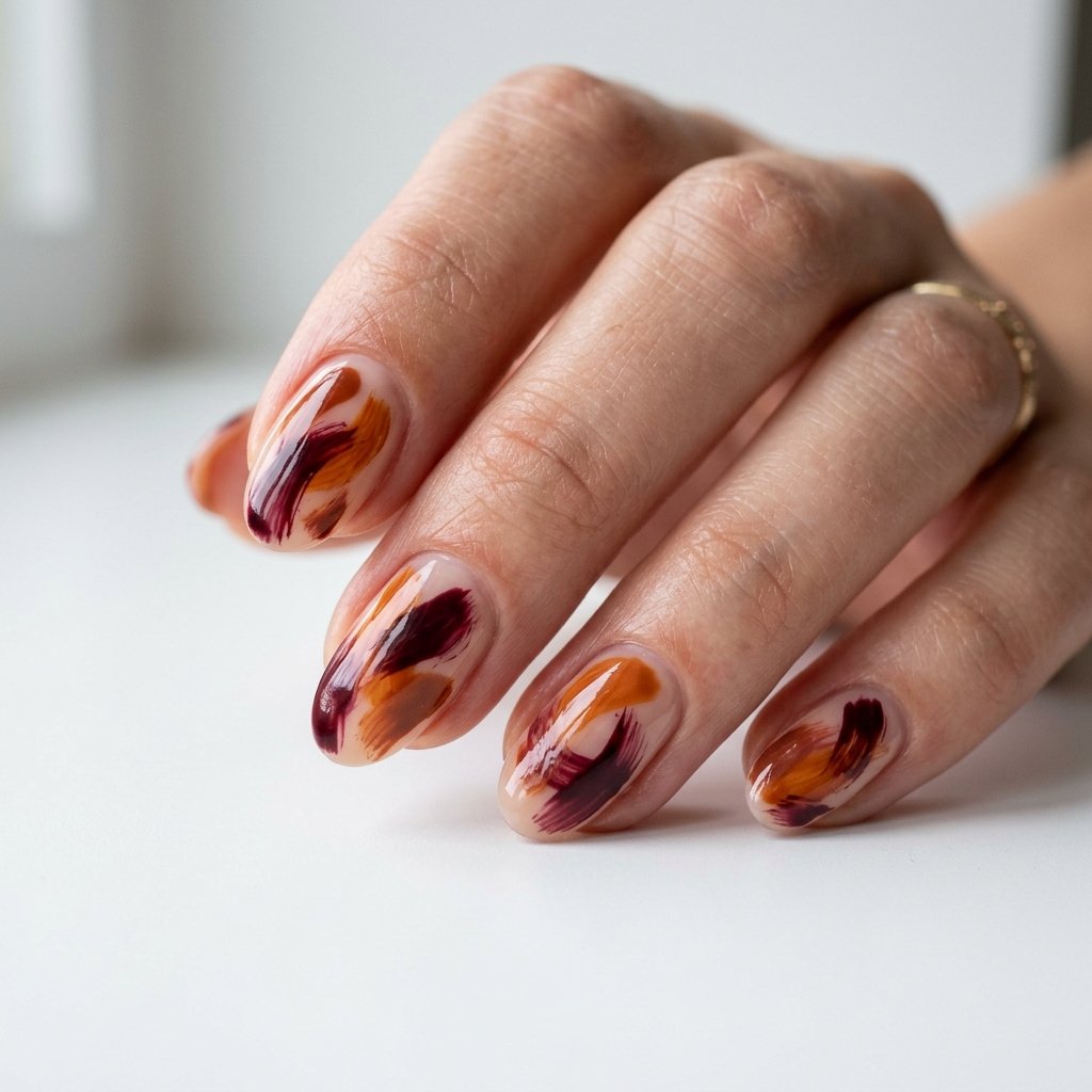 Cute Fall Nails Abstract Ideas