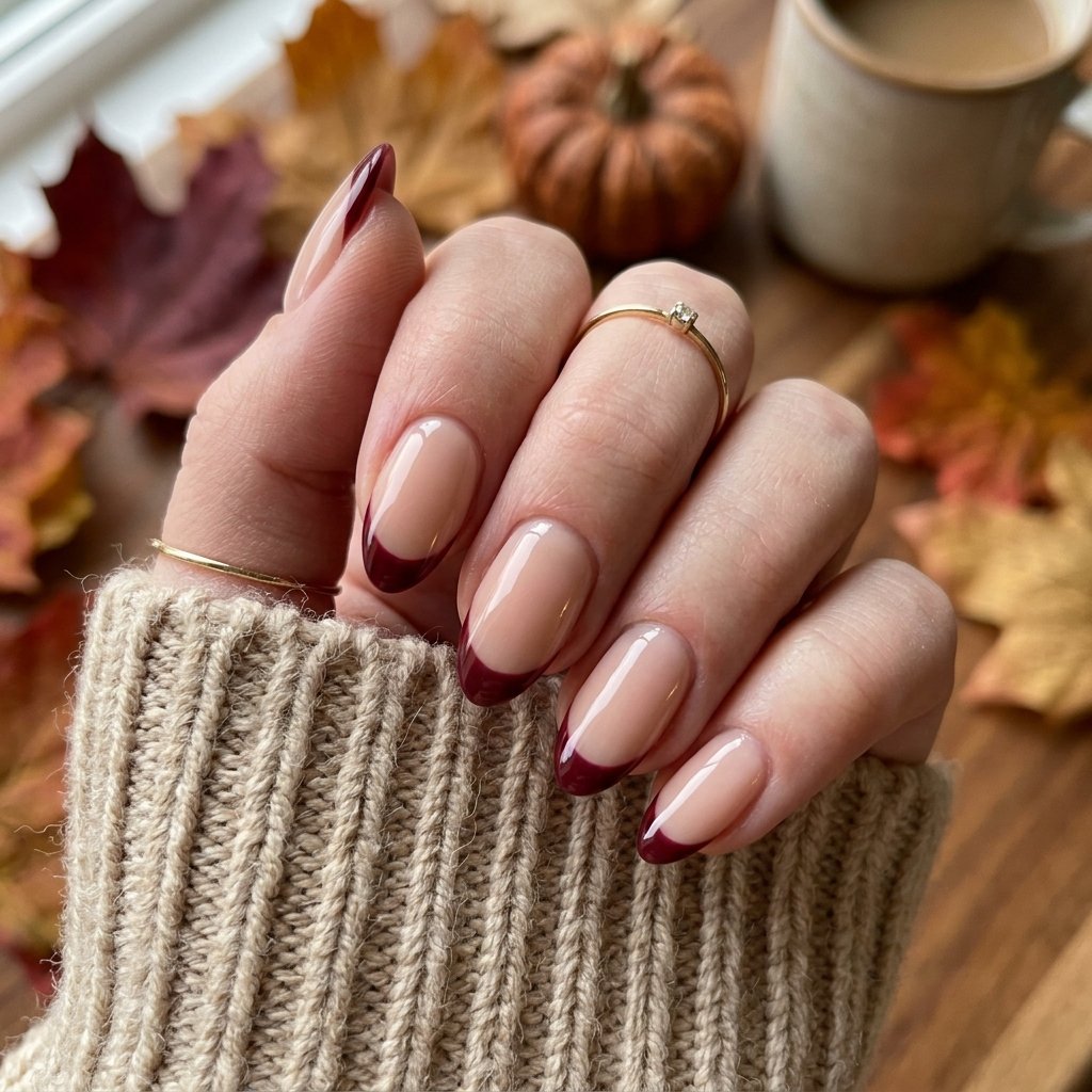French Tip Fall Nails Simple Ideas