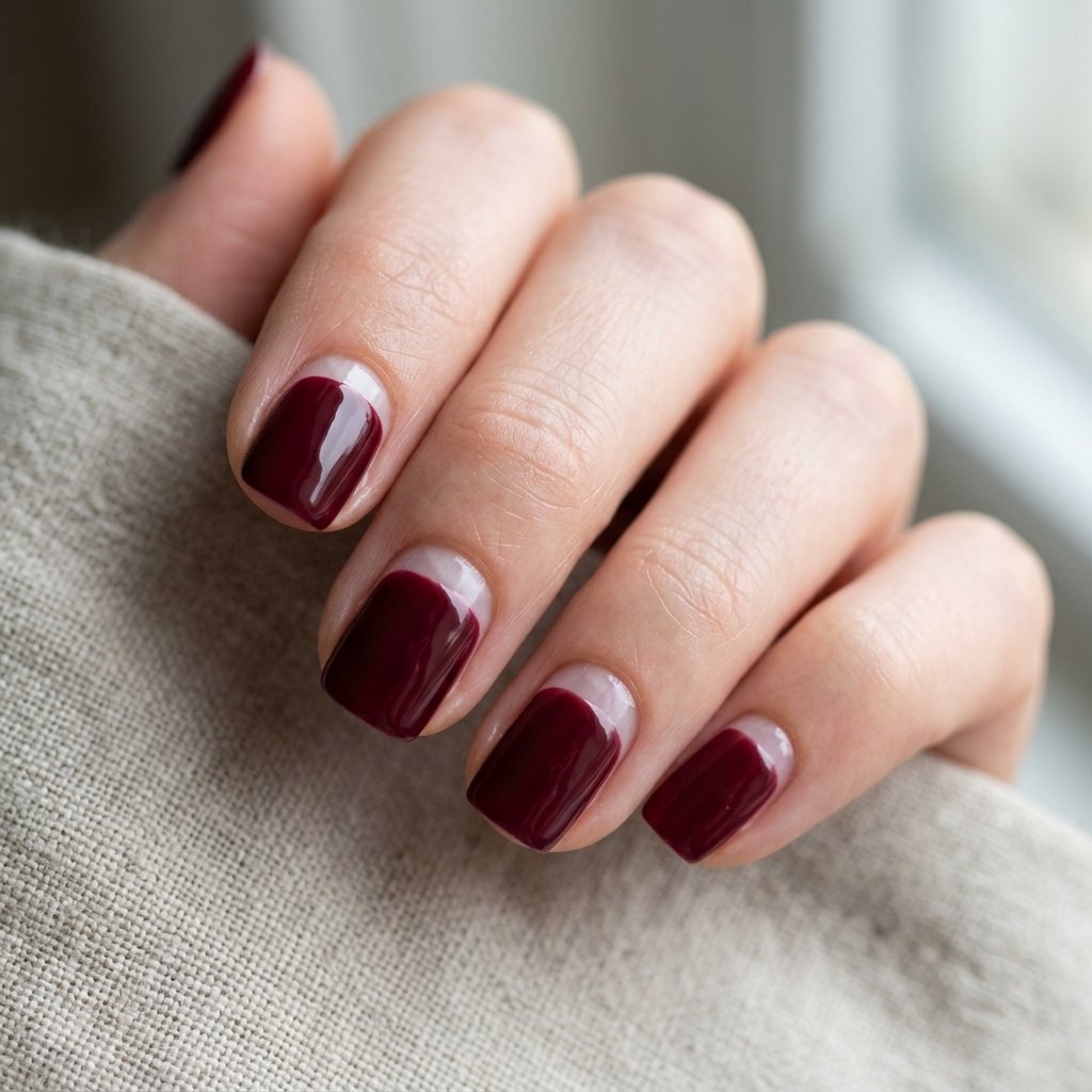 Simple Fall Nails with Negative Space Ideas