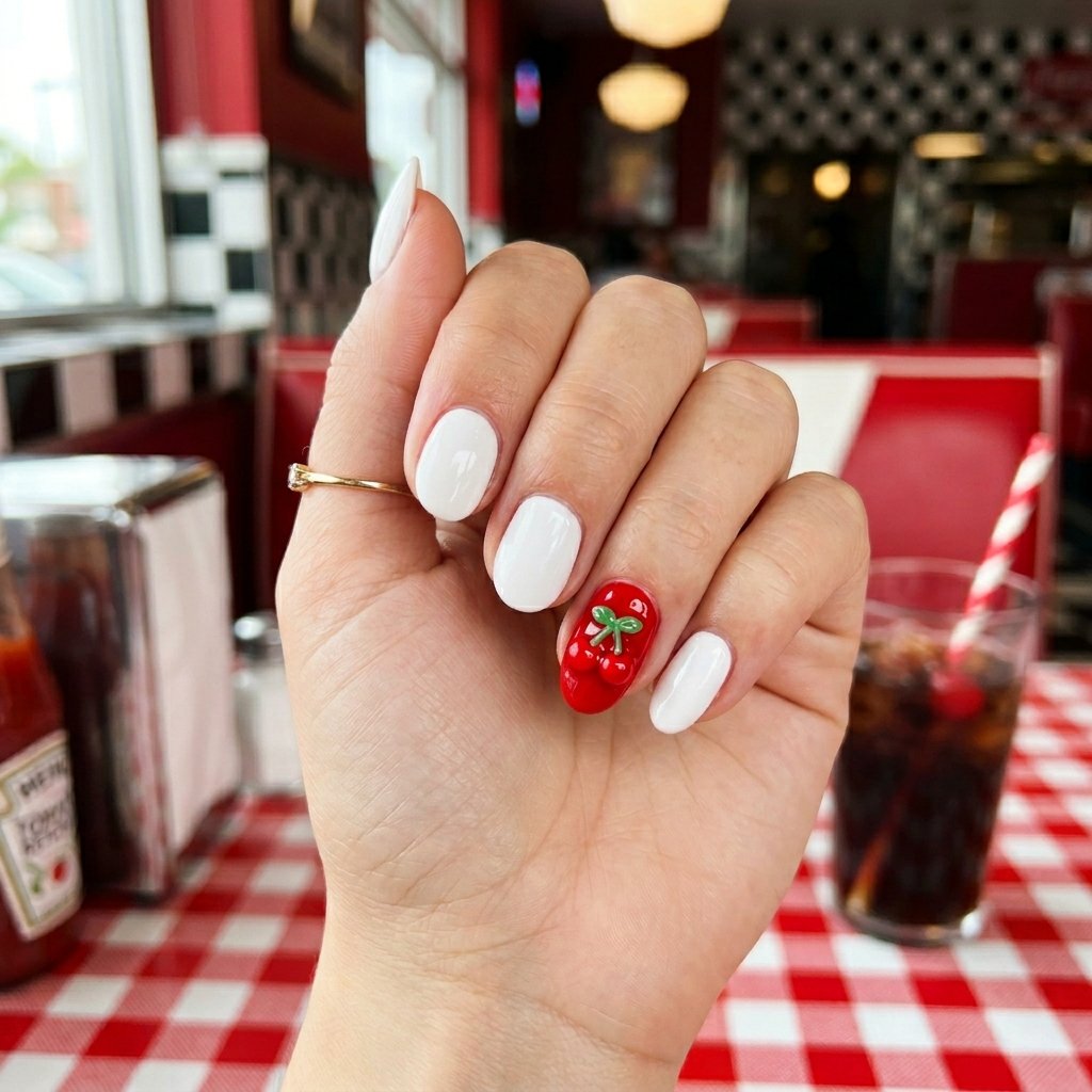 Nails With Charms Ideas: Your Complete Guide to Stunning Embellished Manicures 14 Nails With Cherry Charms