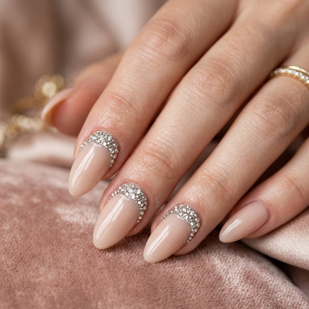Gemstone Nail Embellishment Ideas