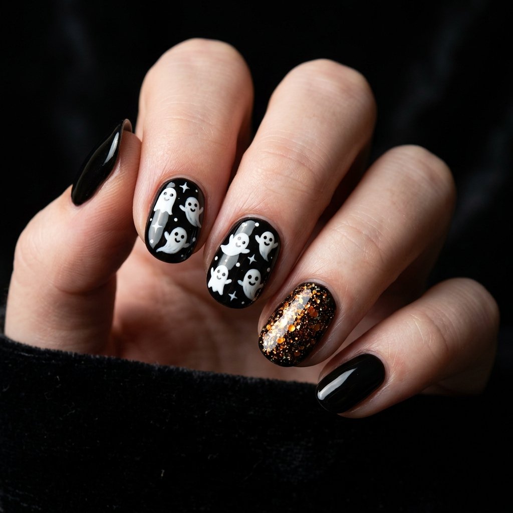 Cute Fall Nails Halloween Ideas