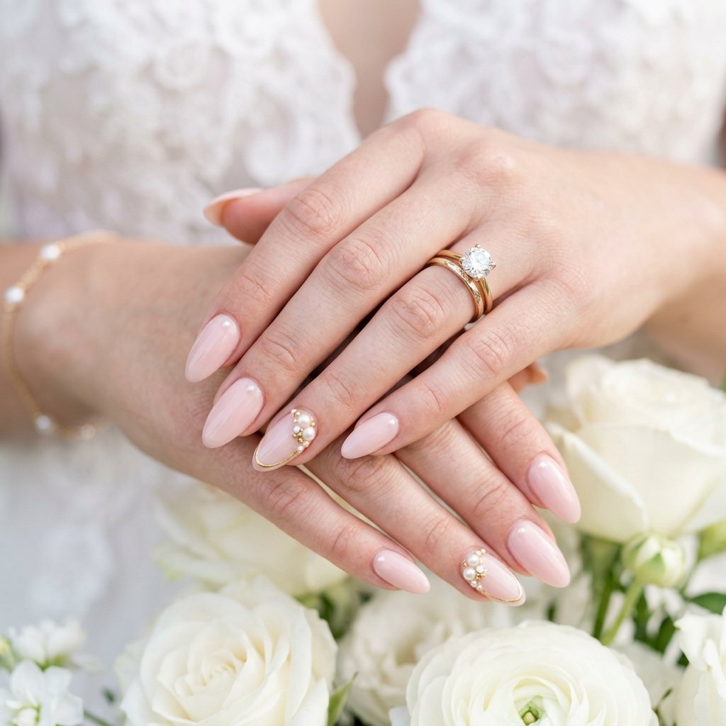 Nails Inspo Almond Bridal and Wedding Ideas