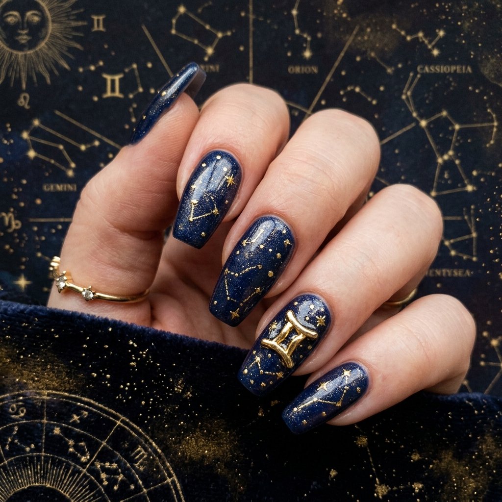 Nails With Charms Ideas: Your Complete Guide to Stunning Embellished Manicures 24 Nails With Zodiac Charms