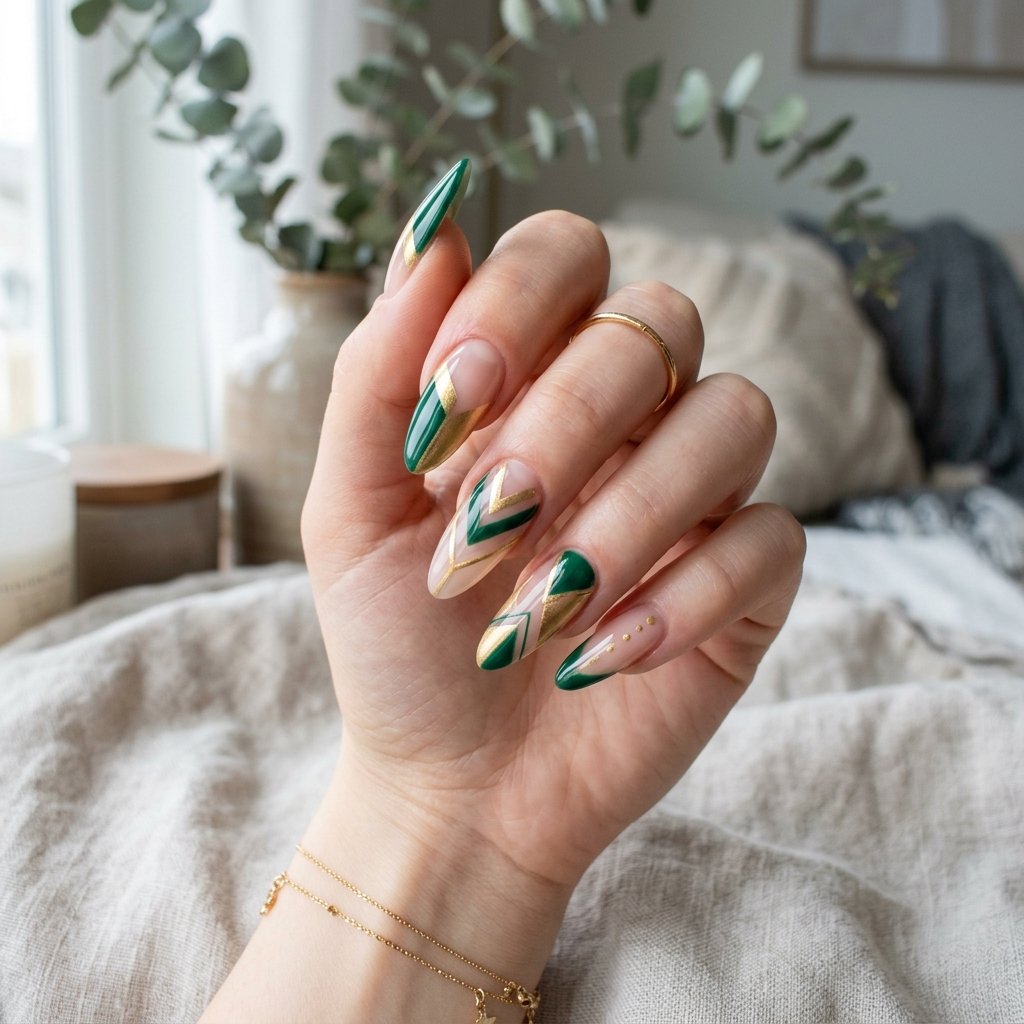 Negative Space Nails Long