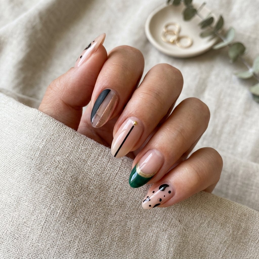 Negative Space Nails Tendance Idea
