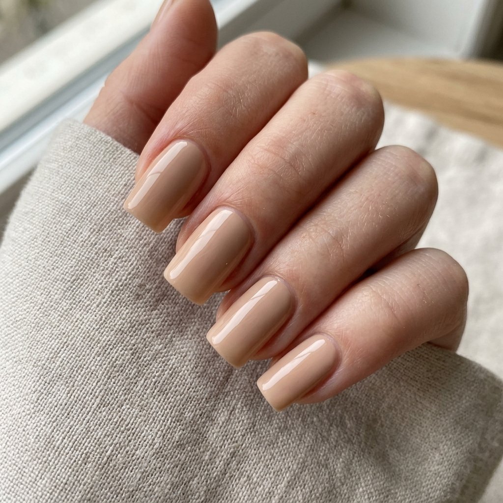 Nails Square Nude and Neutral Ideas