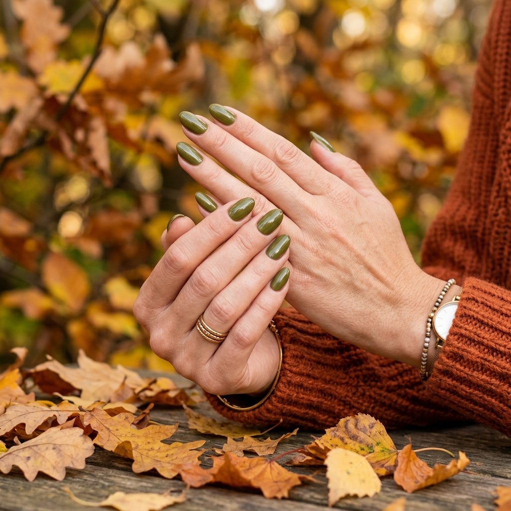 Olive Green Nail Ideas
