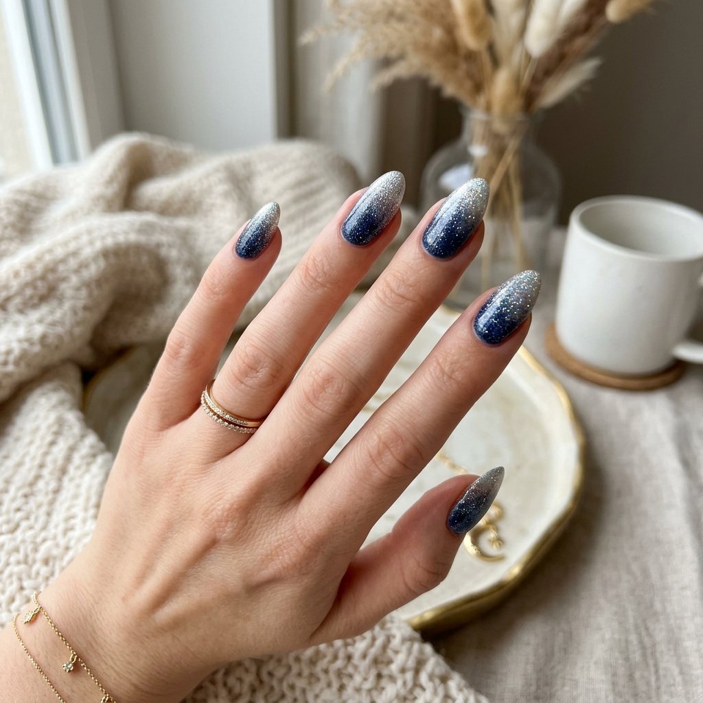 Ombre Shimmer Nail Idea