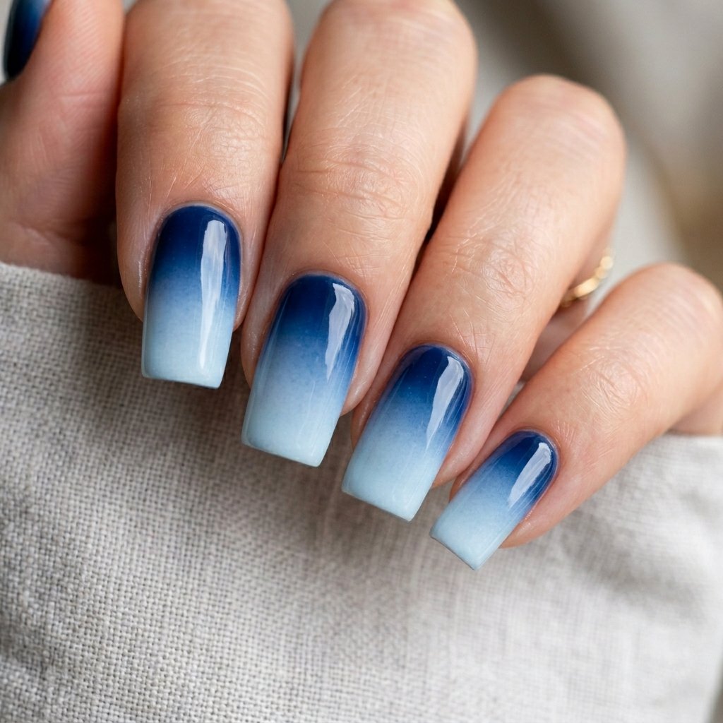 Nails Square Ombre Gradient Ideas