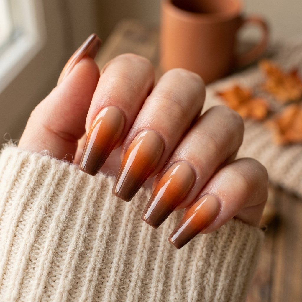 Autumn Ombre september nails ideas 2026