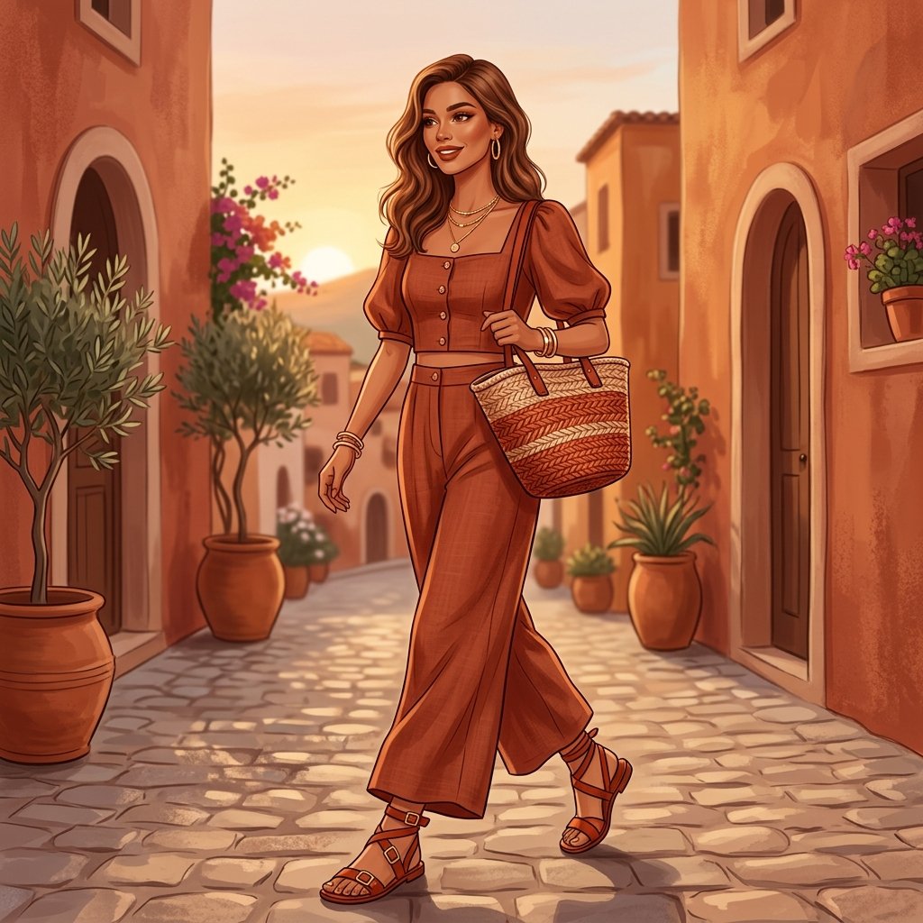Color Palette Based outfit ideas drawing