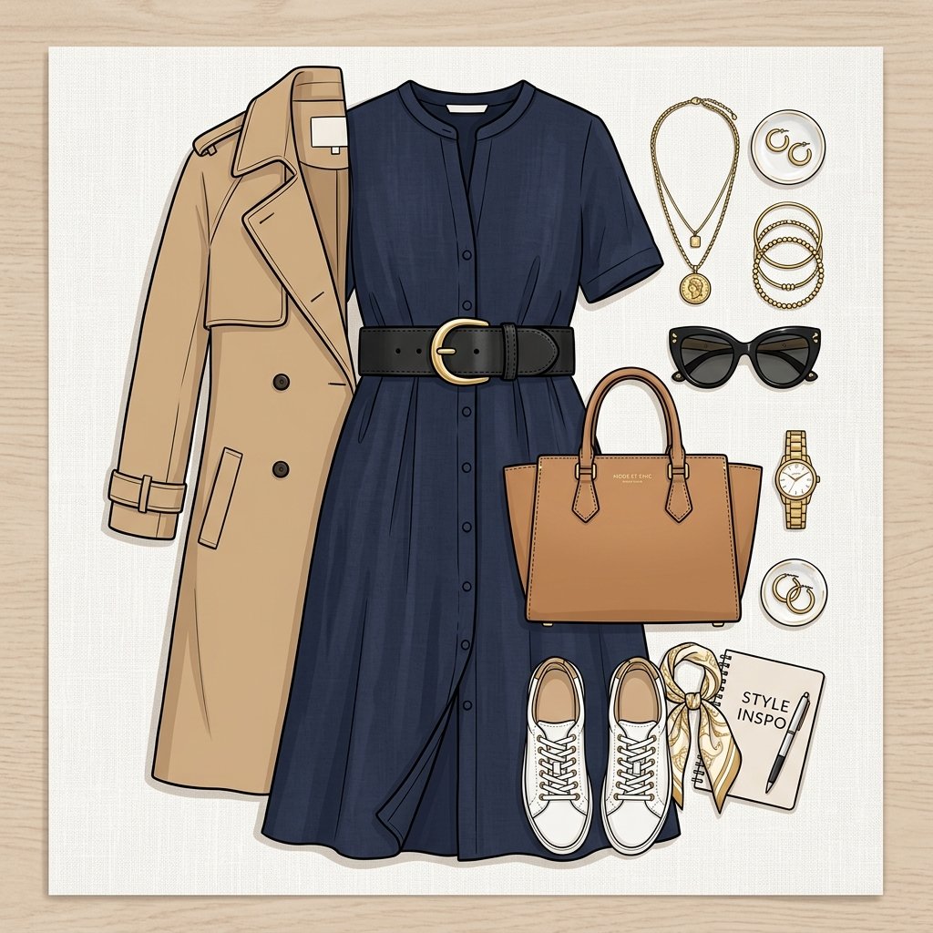 Accessories and Outfit Pairing Illustration Ideas