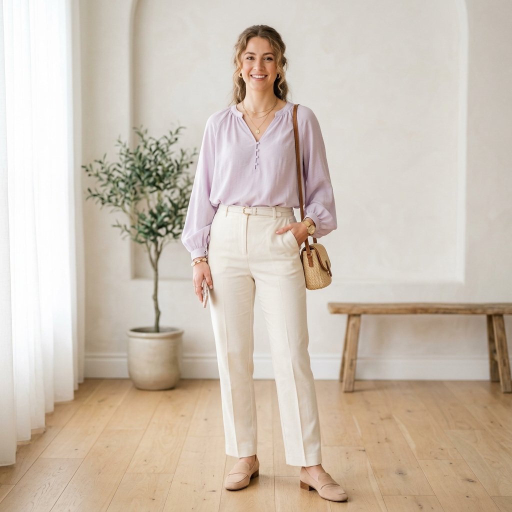 Pastel Blouse Outfit Ideas