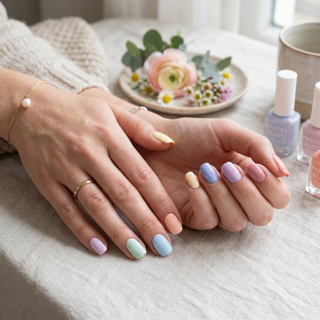 Pastel Nail Colors Idea
