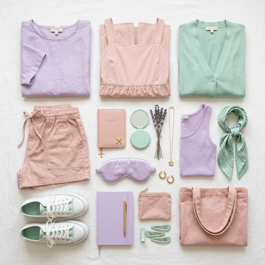 Pastel Color Palette spring travel outfits