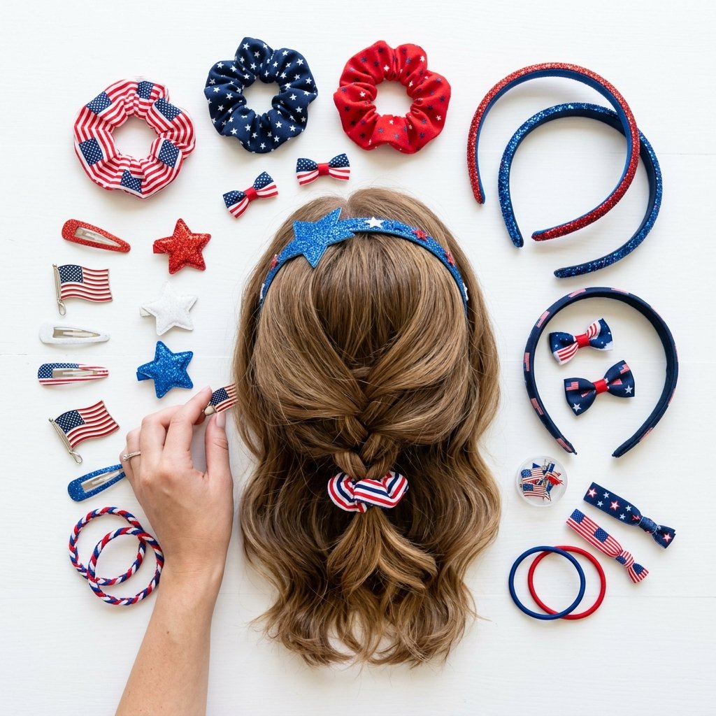 Patriotic Hair Accessories 4th of july hairstyles