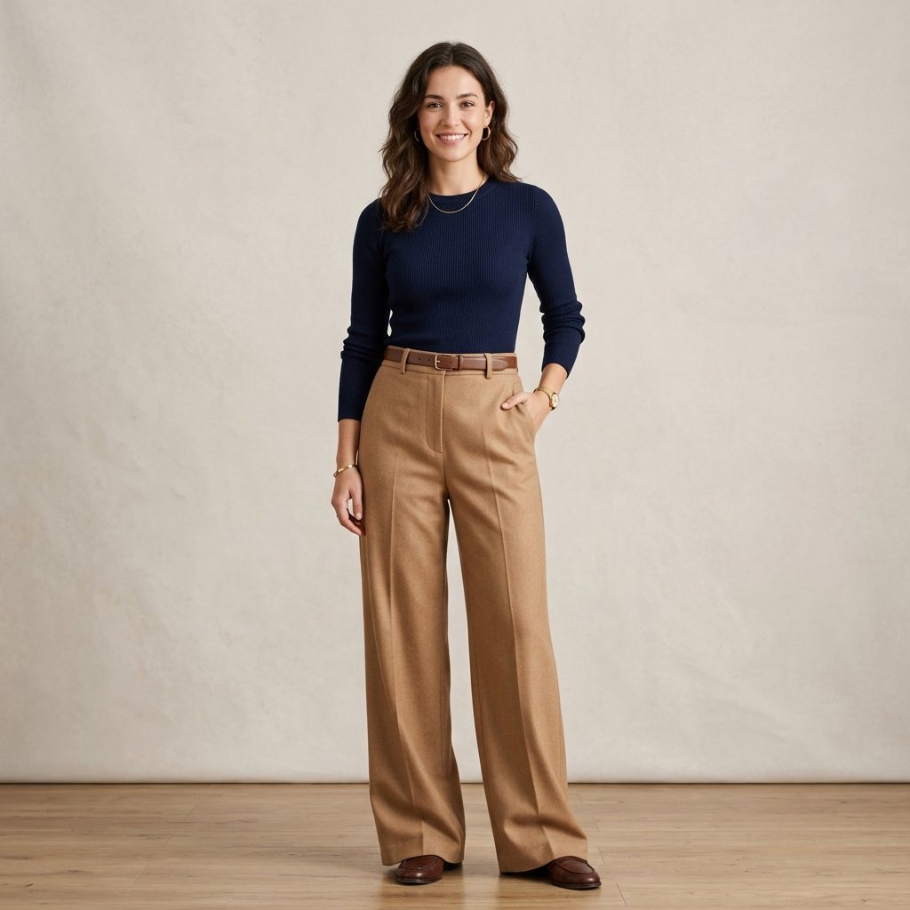 Wide Leg Trousers Outfit Ideas Autumn