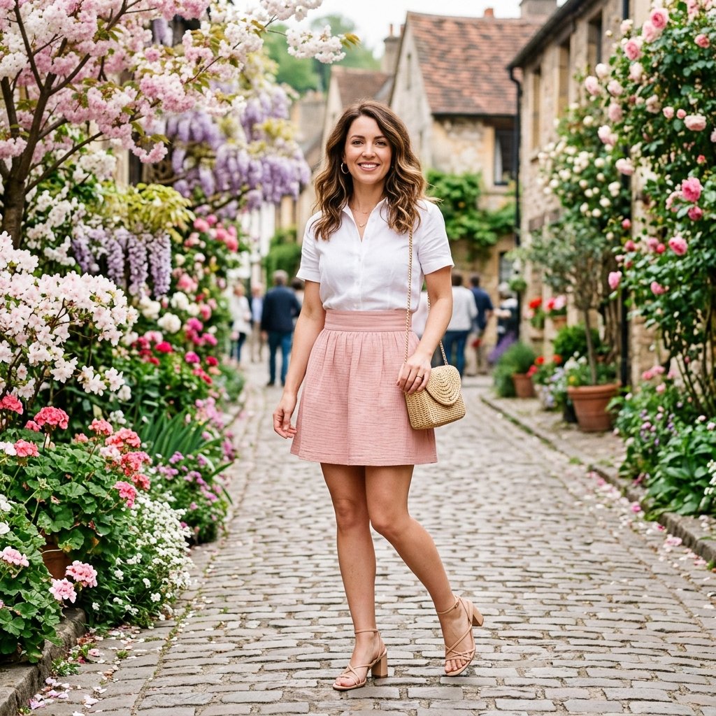 Monochrome Skirt Outfits for Spring