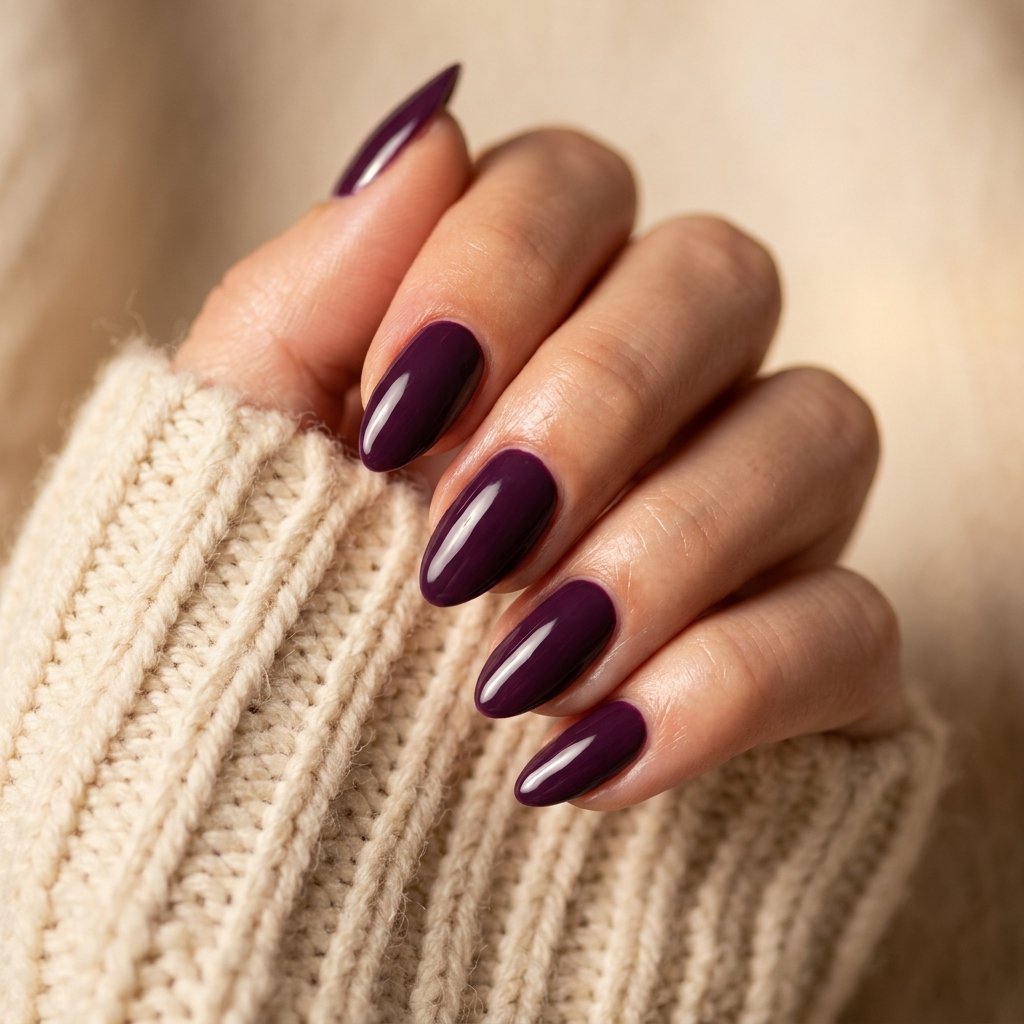 Deep Plum Nails September