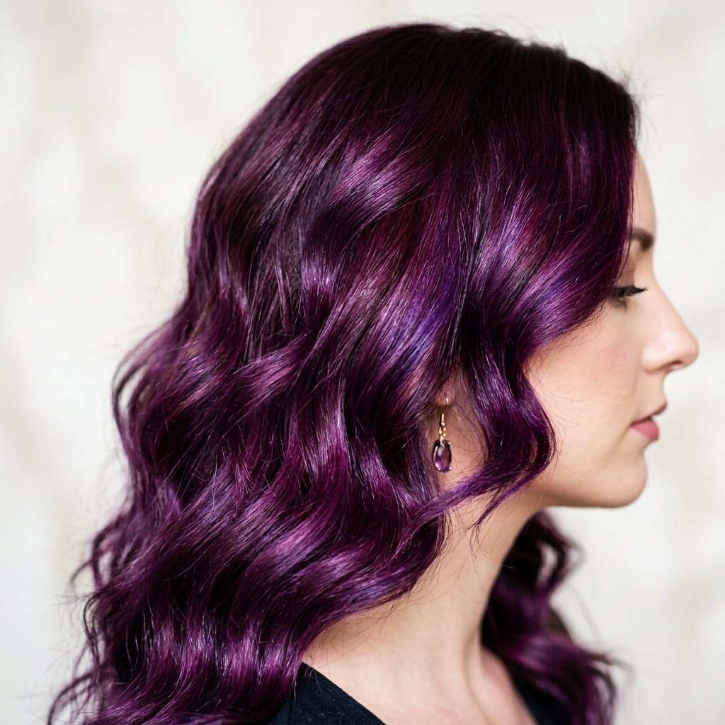 Plum and Violet Fall Hair Ideas