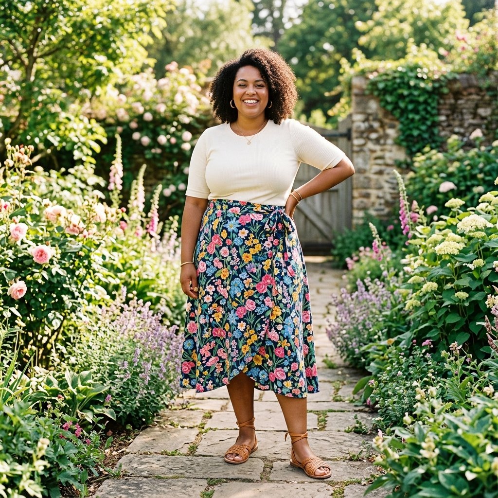 Spring Skirt Outfits for Plus Size