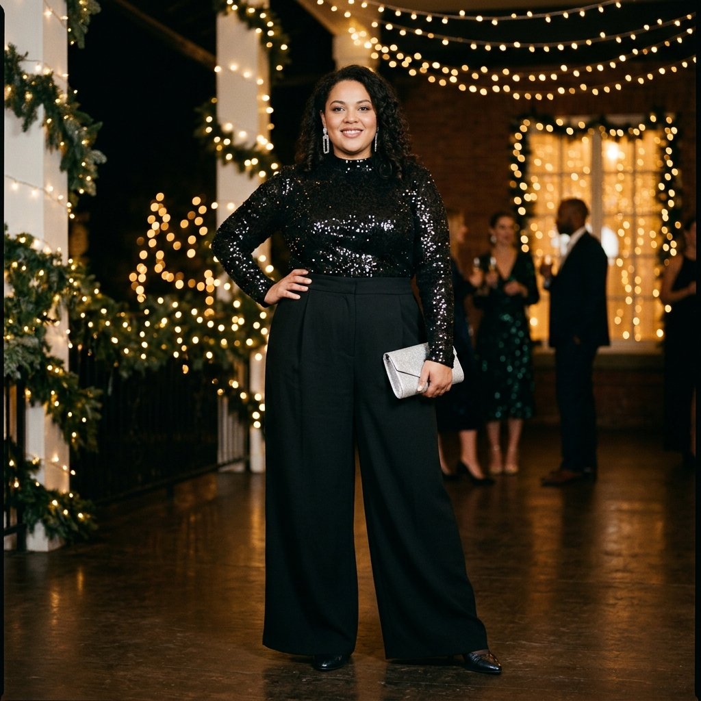 Holiday Party Plus Size Winter Outfits Ideas