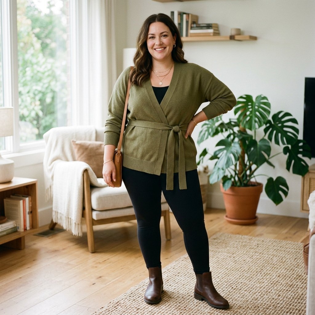 Wrap Cardigan Plus Size Winter Outfits Ideas