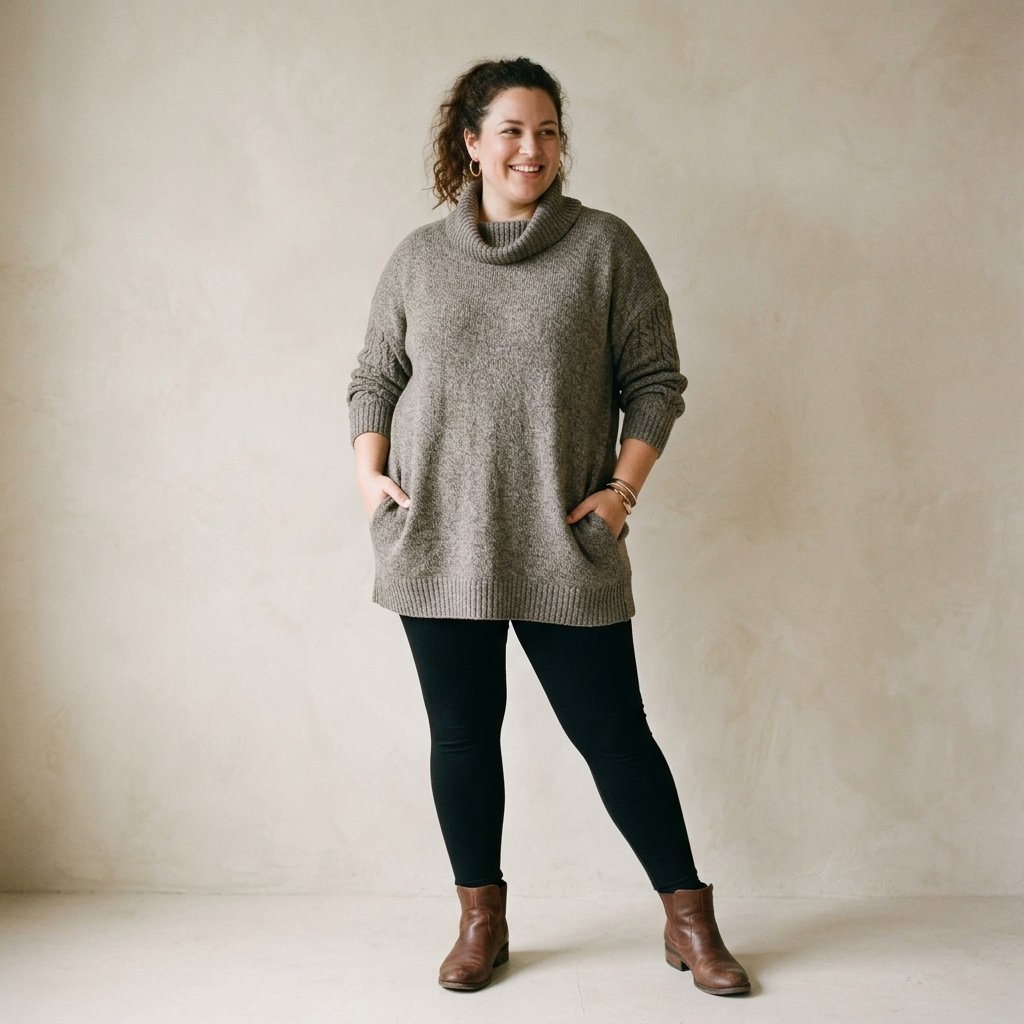 Tunic Sweater Plus Size Winter Outfits Ideas