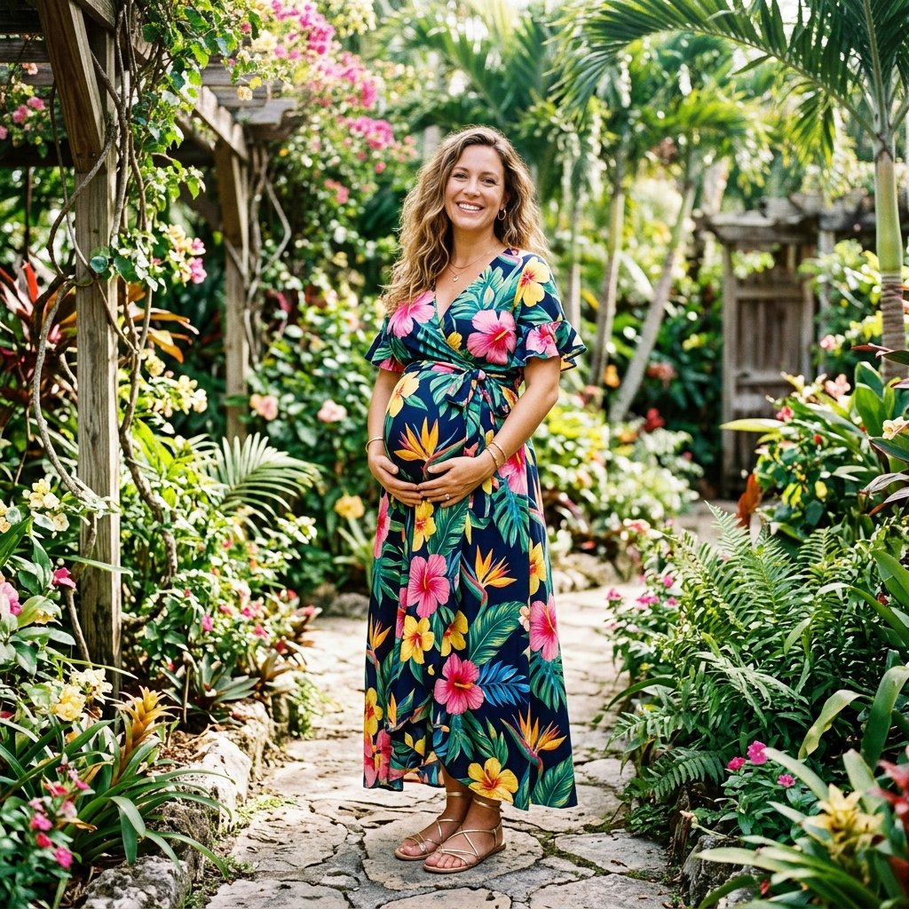 Cute Pregnancy Outfits Floral Maternity Dress Ideas