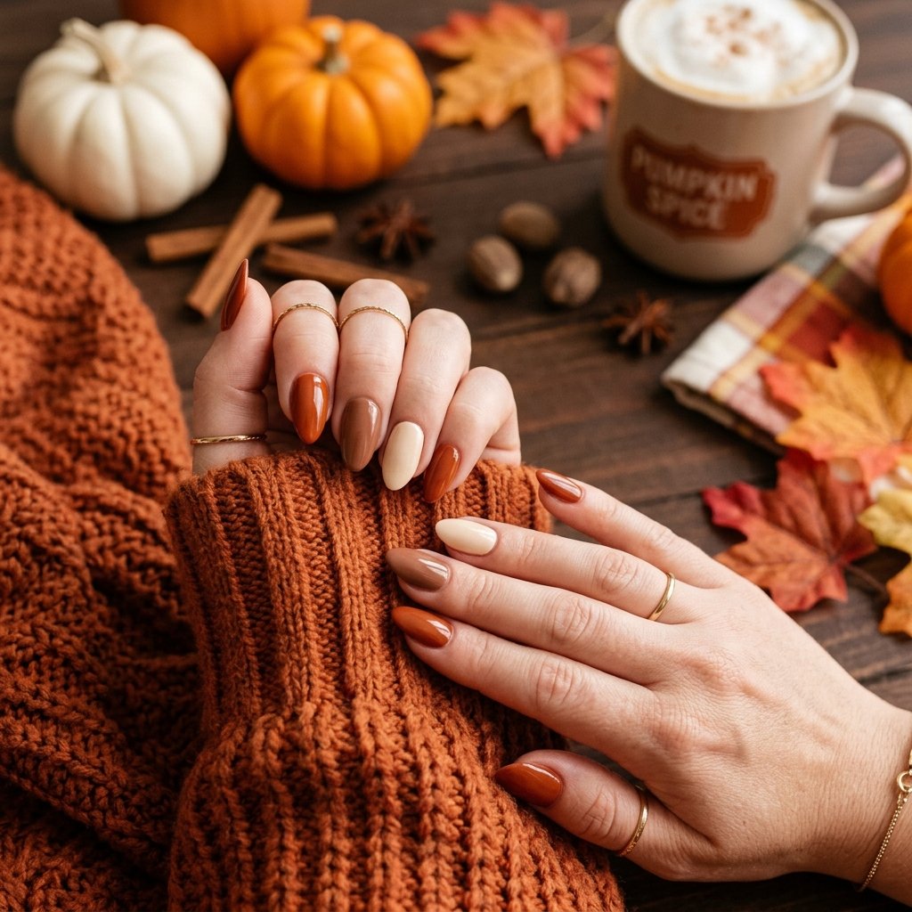 Pumpkin Spice Nail Idea