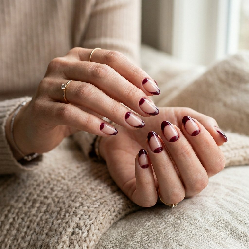 Reverse nails french tip Ideas