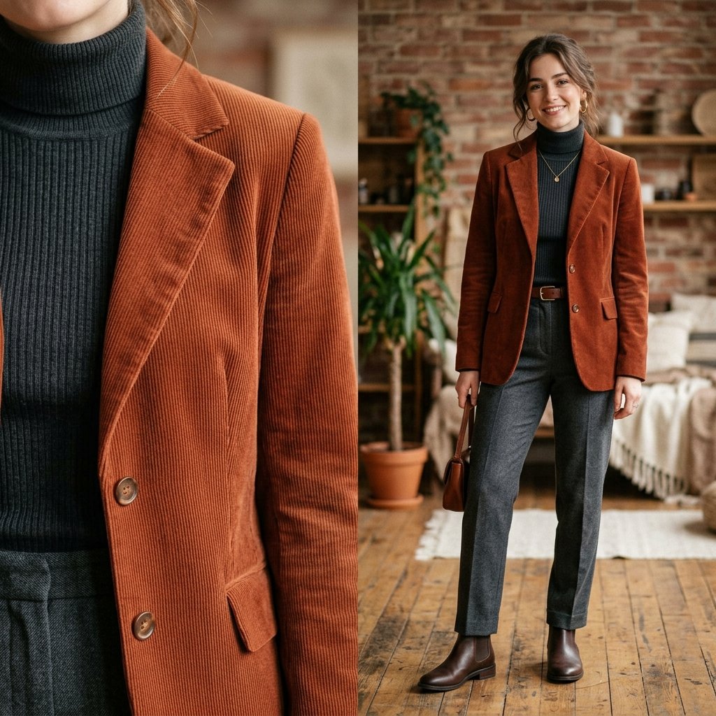 Corduroy Blazer Outfit Ideas