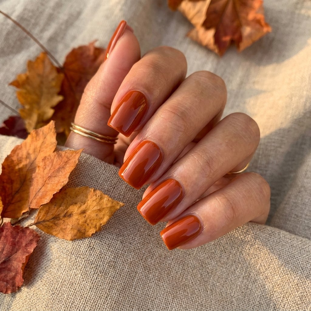 Rust Orange Nail Designs