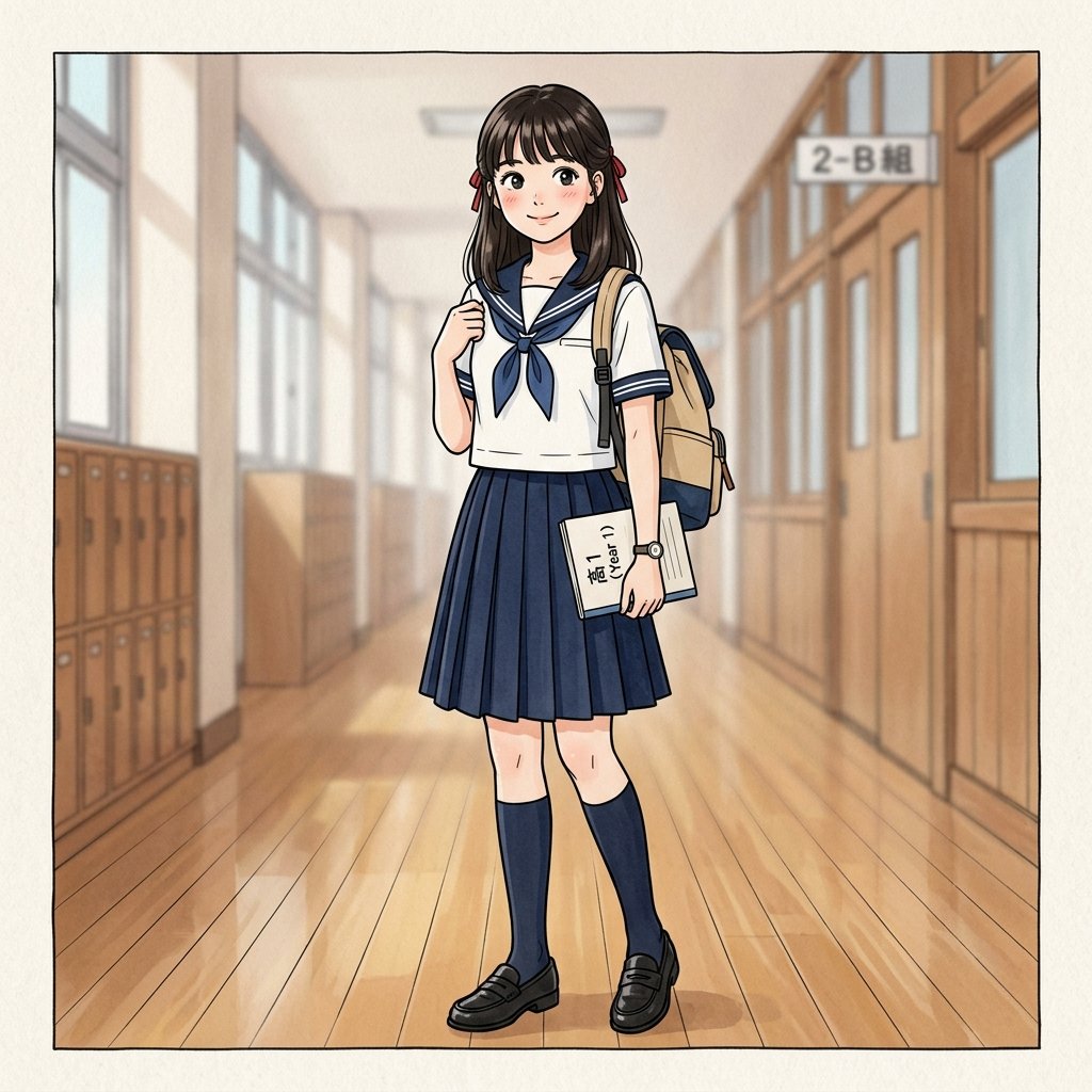 School Uniform outfit ideas drawing