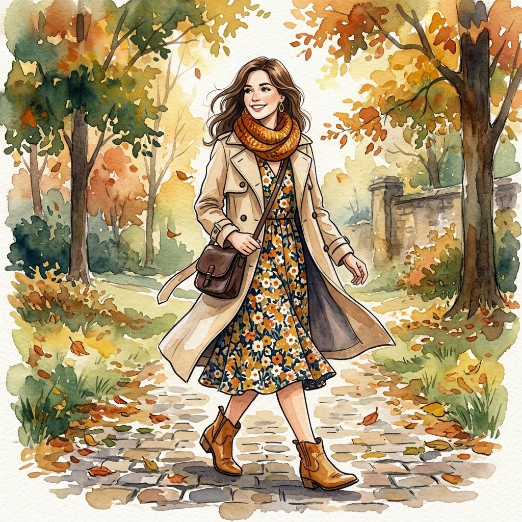 Seasonal Transition Outfit Drawing Ideas