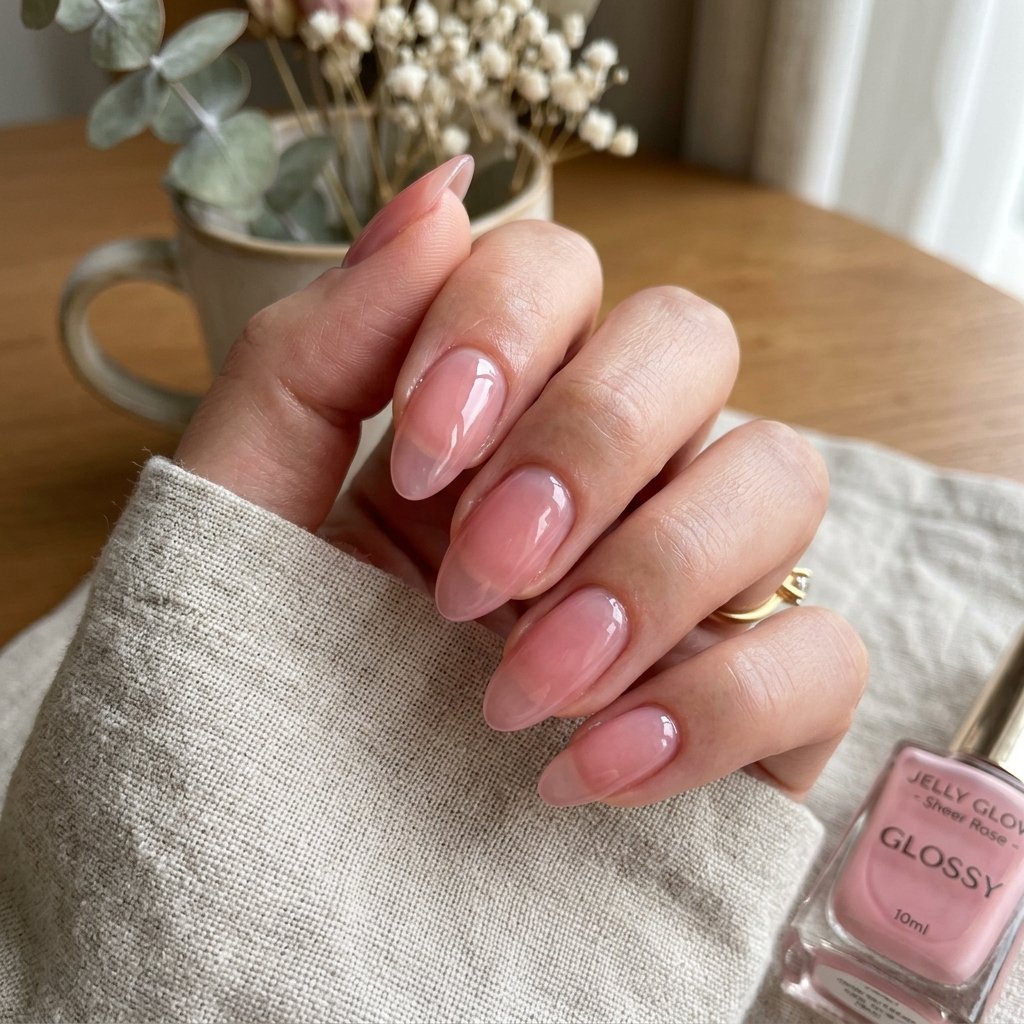Sheer Jelly Nail Idea