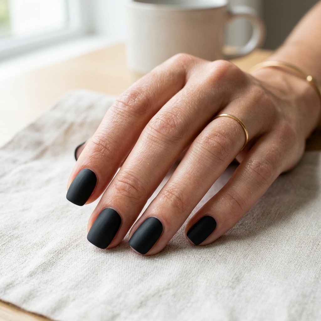 Short Black Nails Ideas