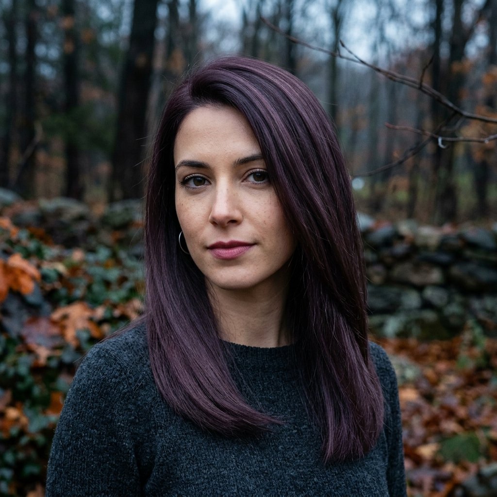 Smoky Plum Hair Color Ideas