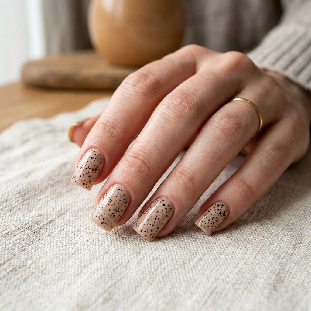 Speckled September Nails Art Ideas