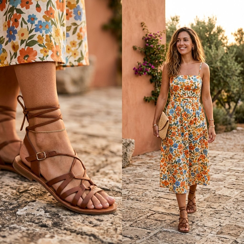 Strappy Sandal Outfit Ideas