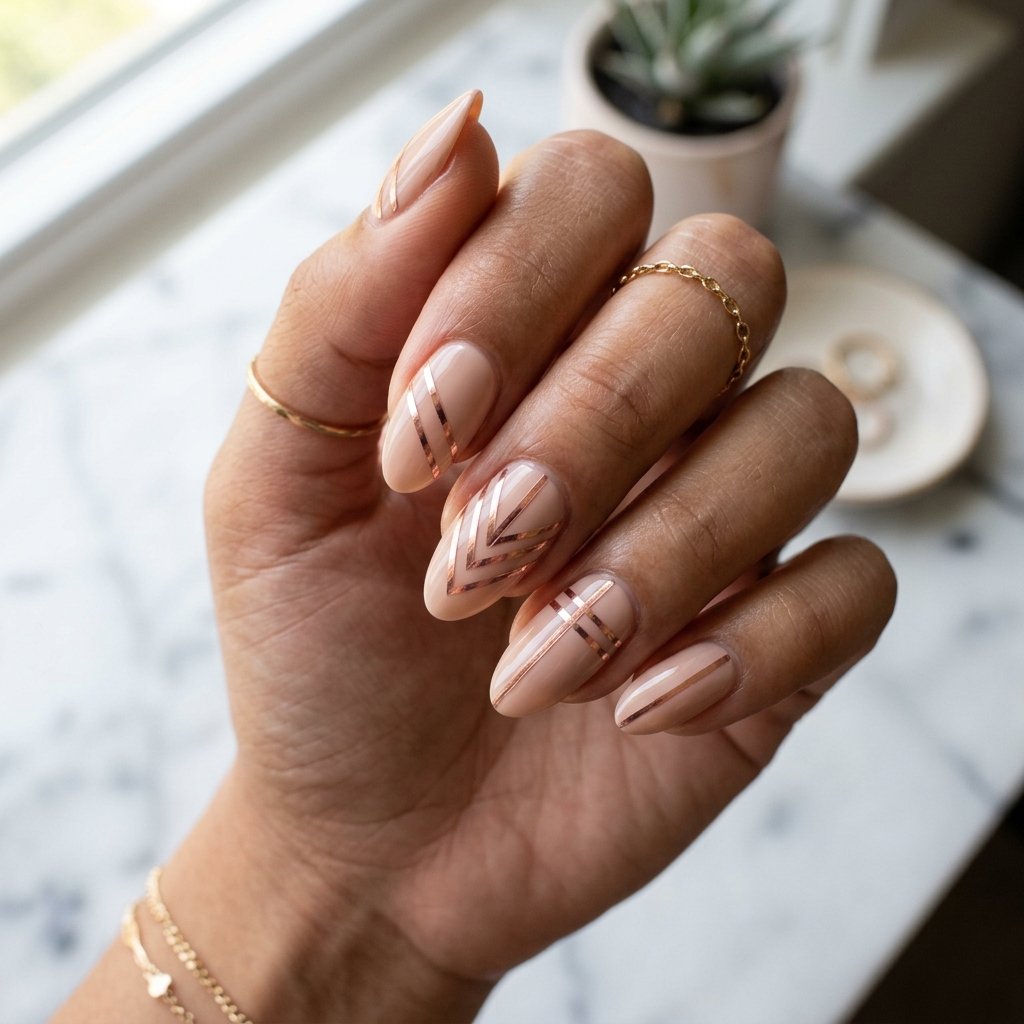 Stripe Tape Nail Idea